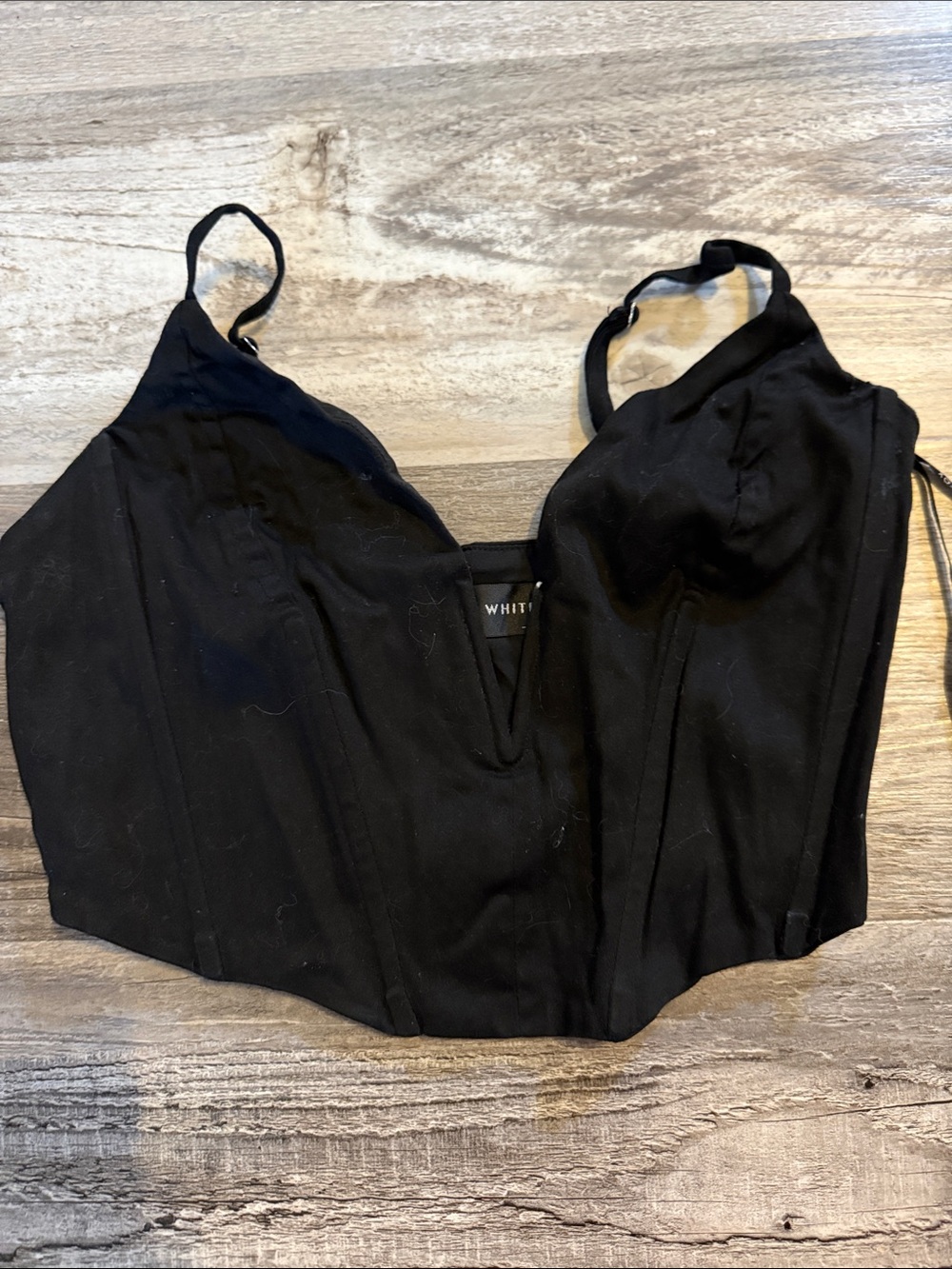 Black Structured V-Neck Camisole